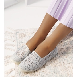 HJ1709 Sneakers slip-on traforate grigie grigio 1