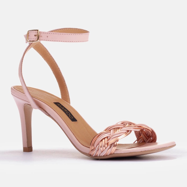 Marco Shoes Sandali con cinturino intrecciato rosa 1