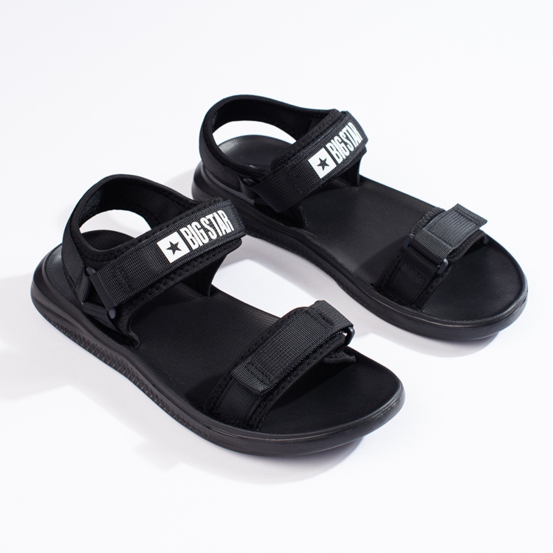 Sandali neri da uomo Big Star HH174842 nero 1