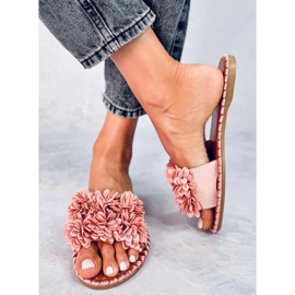 Prima Pantofole fiore rosa 1