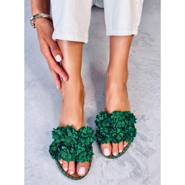 Pantofole prima fiore verde 2