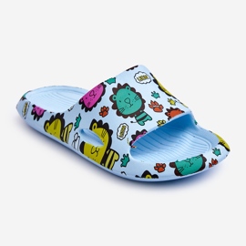 WJ1 Ciabatte in schiuma leggera per bambini Motivo leone Blu Esther 1