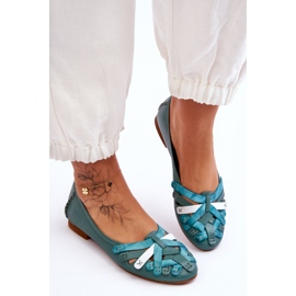 Ballerine in Pelle da Donna Maciejka 01358-36 Turchese verde 1