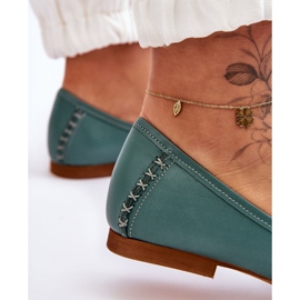 Ballerine in Pelle da Donna Maciejka 01358-36 Turchese verde 2