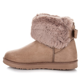 Kylie Mukluki con un inchino marrone 1