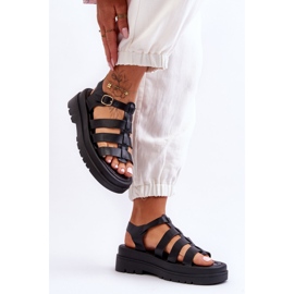 Sandali In Pelle Con Cinghie Colet Nere nero 1