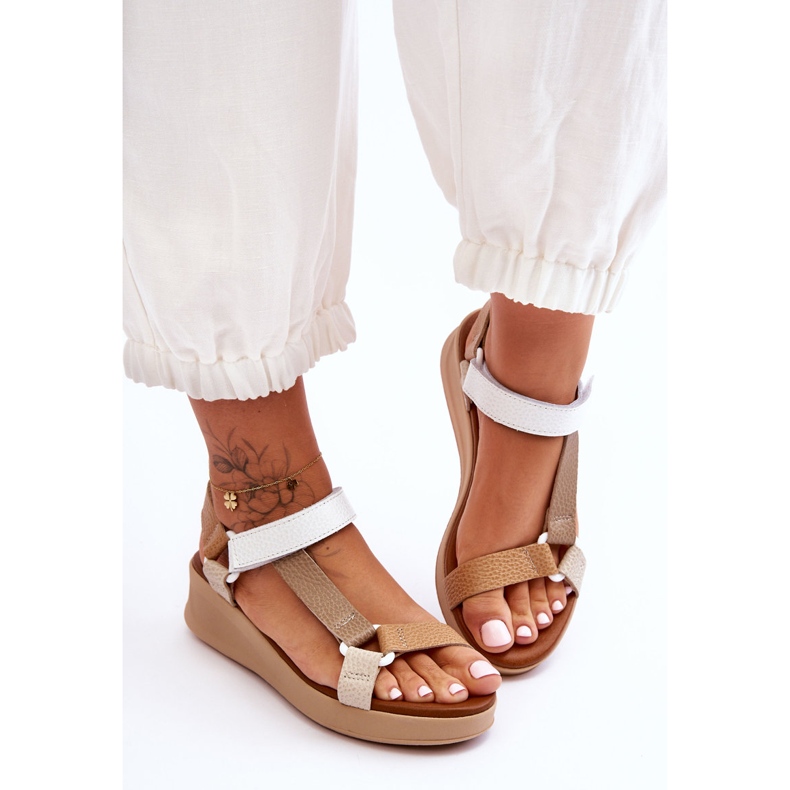 Sandali in Pelle Maciejka L5186-04 Beige 1