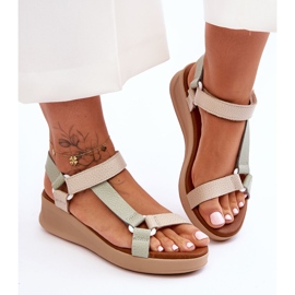 Sandali in Pelle Maciejka L5186-09 Verde-Beige 1