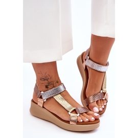 Sandali in Pelle Maciejka L5186-25 Oro d'oro 1