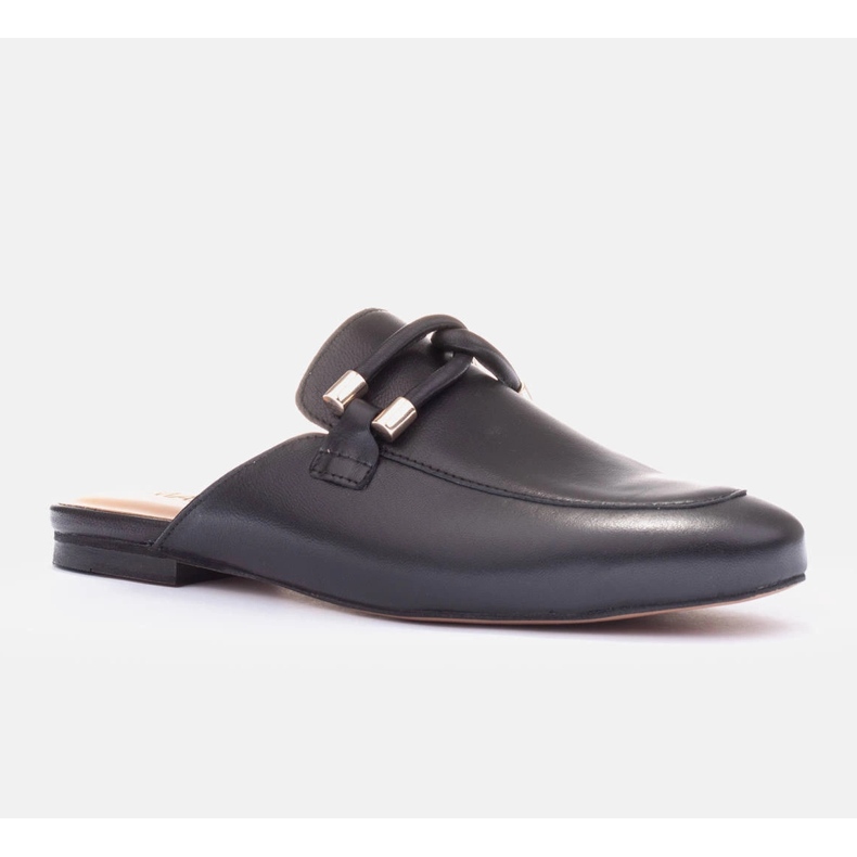 Marco Shoes Pantofole con decorazione nero 1