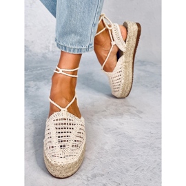 Espadrillas stringate Yaweh Beige da donna 2