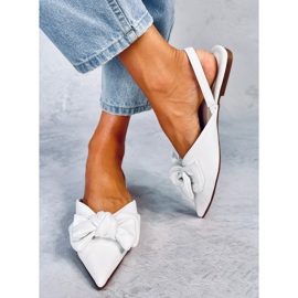 Ballerine con tacco aperto di Loon White bianco 1