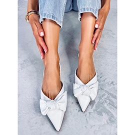 Ballerine con tacco aperto di Loon White bianca 2
