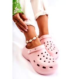 Ciabatte in schiuma da donna Crocs Pink Coline rosa 4