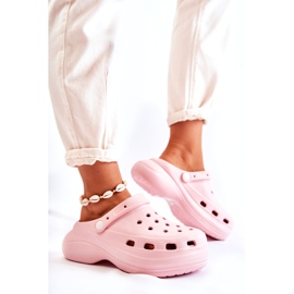 Ciabatte in schiuma da donna Crocs Pink Coline rosa 3