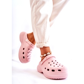 Ciabatte in schiuma da donna Crocs Pink Coline rosa 2