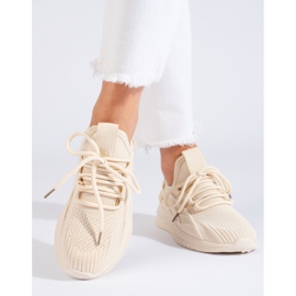 Scarpe sportive beige da donna LL274714 Big Star 1