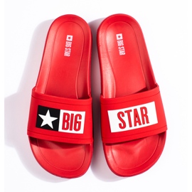Pantofole rosse da uomo Big Star DD174702 rosso 1