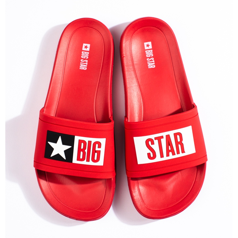 Pantofole rosse da uomo Big Star DD174702 rosso 1
