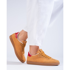 Sneaker Shelovet in camoscio marrone beige 1
