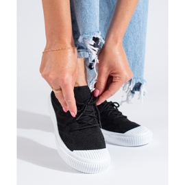 Sneakers Shelovet nere in tessuto da donna nero 1