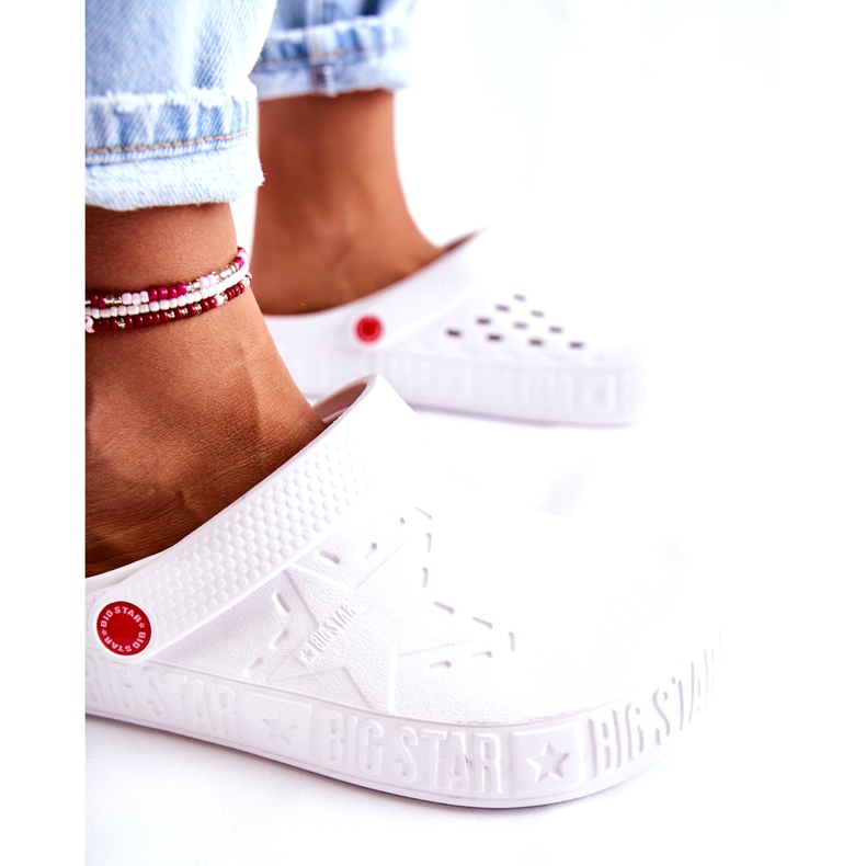 Ciabatte leggere da donna Kroks Big Star II275003 bianche bianca 3