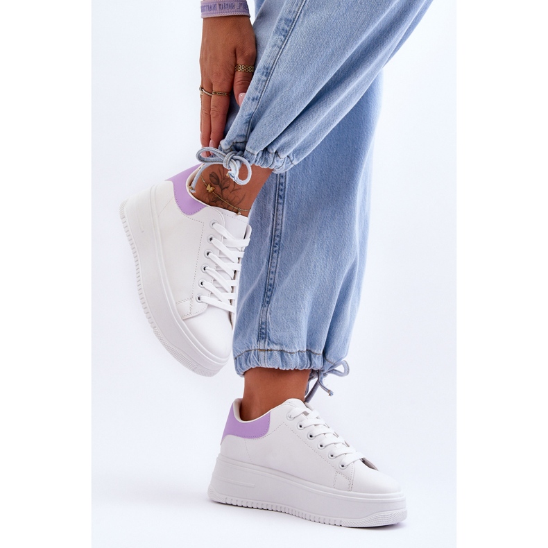 Scarpe sportive classiche da donna White-Viola Night Trip bianca 2