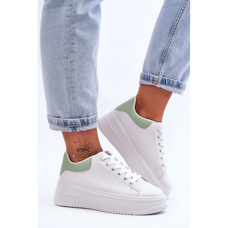 Scarpe Sportive Classiche da Donna White-Green Night Trip bianco 1