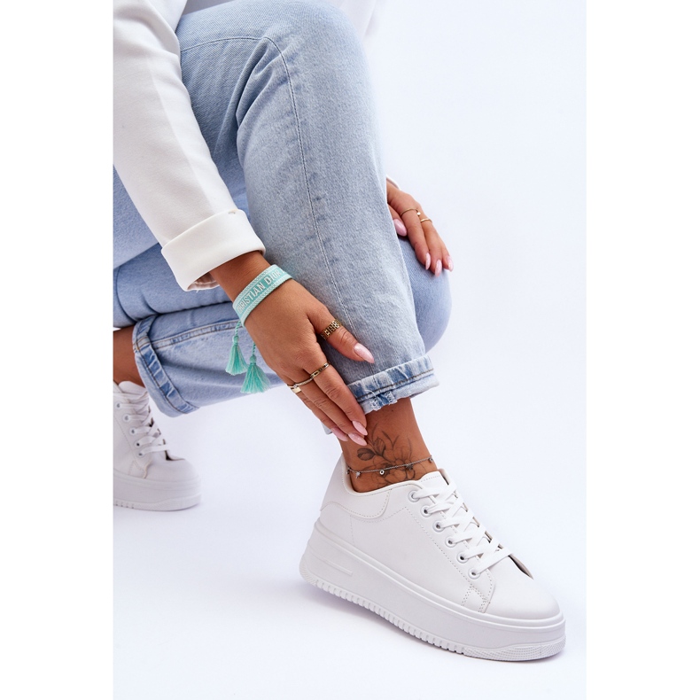 Scarpe sportive classiche da donna White Night Trip bianca 2