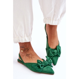 Ballerine Slip-On Con Fiocco Donna Verde Nadine 1
