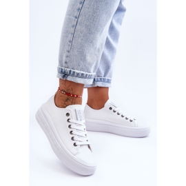 Scarpe da ginnastica con plateau da donna Big Star LL274A177 Bianche bianca 1