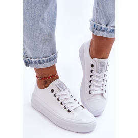 Scarpe da ginnastica con plateau da donna Big Star LL274A177 Bianche bianco 2