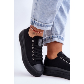 Sneakers con piattaforma da donna Big Star LL274A176 nere nero 2
