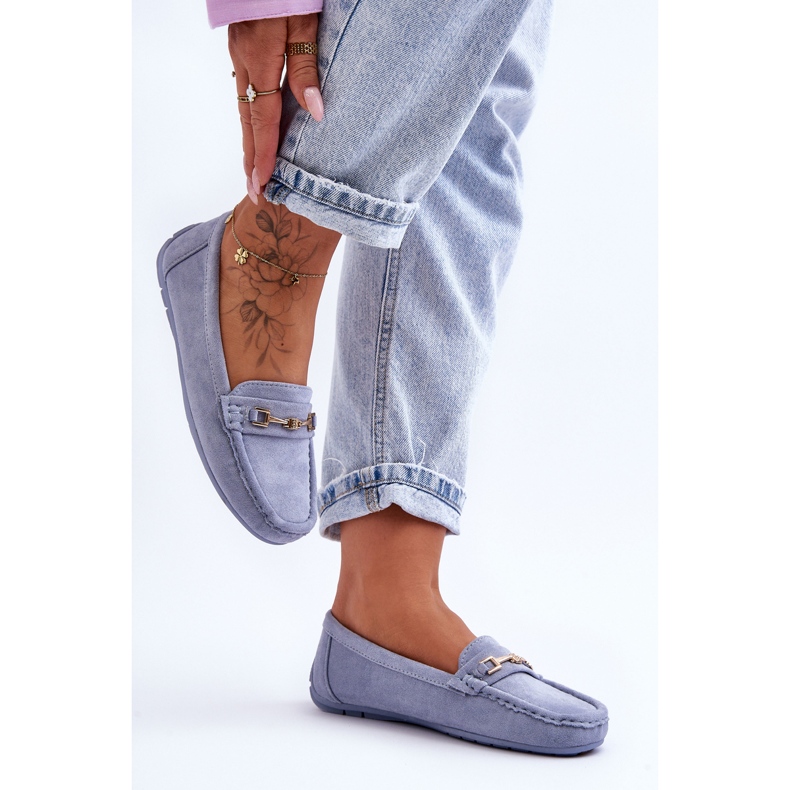 Mocassini Classici In Pelle Scamosciata Da Donna Blu Corinell 2