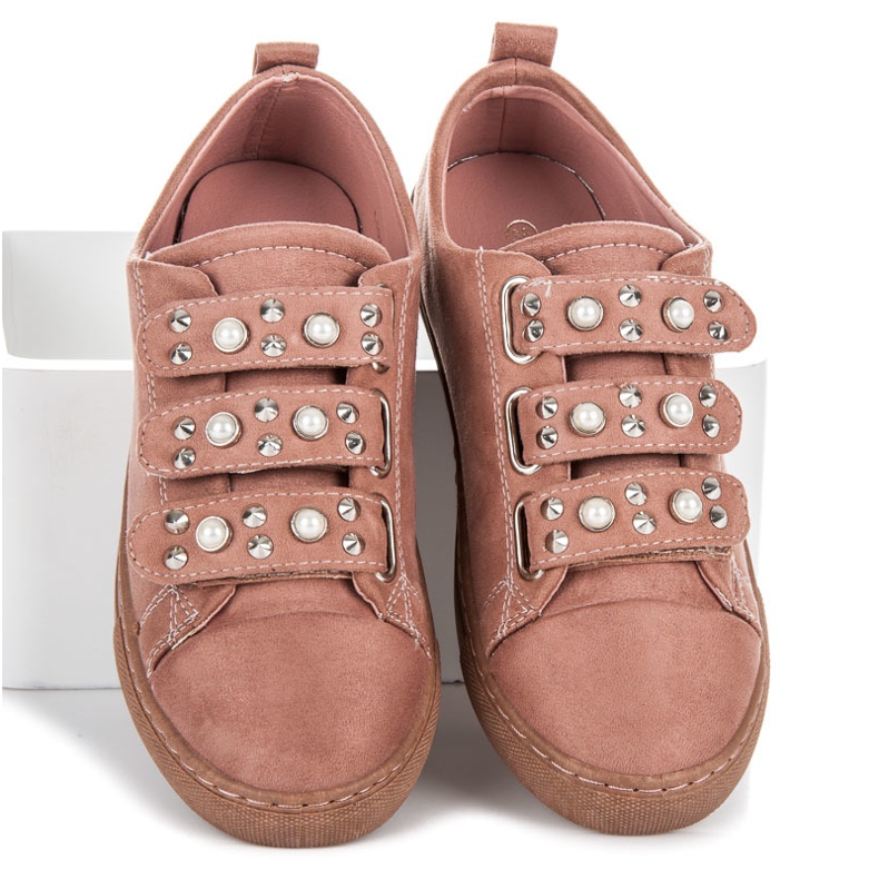 Sergio Todzi Sneakers in camoscio con strass rosa 1