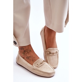 Mocassini Classici In Pelle Scamosciata Da Donna Beige Corinell 2