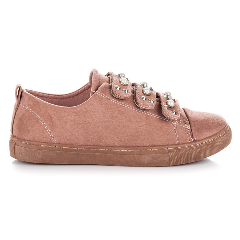 Sergio Todzi Sneakers in camoscio con strass rosa 2