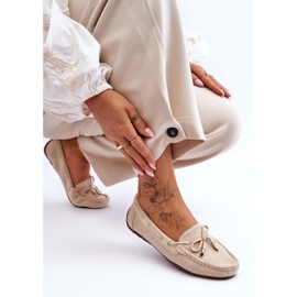 Mocassini Scamosciati Donna Beige Si Passione 1