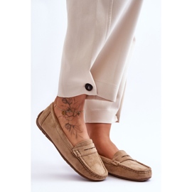 Mocassini in camoscio da donna Marrone Lenvie 1