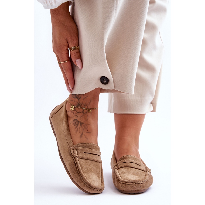Mocassini in camoscio da donna Marrone Lenvie 2