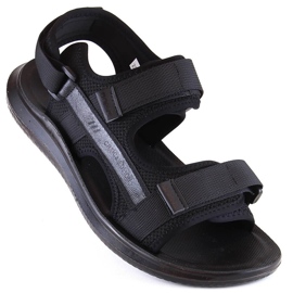 News Sandali sportivi da uomo neri con velcro Novità 23MN02-5801 nero 1