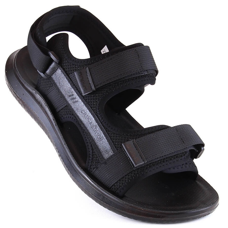 News Sandali sportivi da uomo neri con velcro Novità 23MN02-5801 nero 1