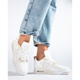 Sneakers bianche con suola spessa di Shelovet bianca 1
