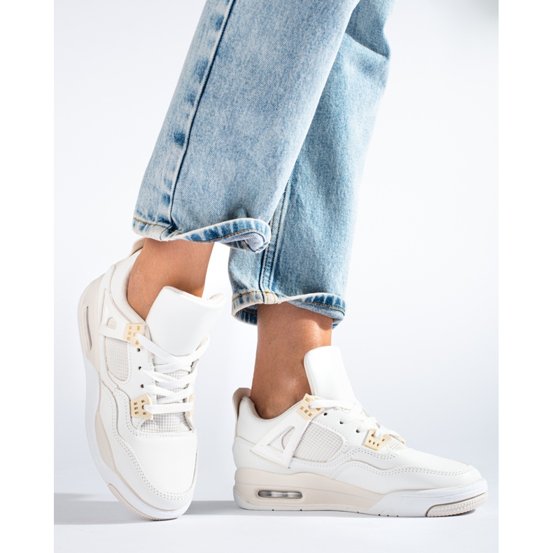 Sneakers bianche con suola spessa di Shelovet bianca 1