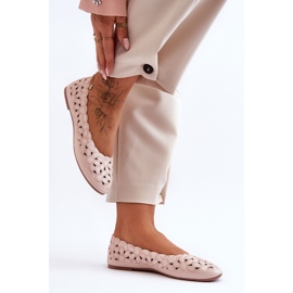 PE1 Ballerine lucide traforate da donna rosa visionario 1