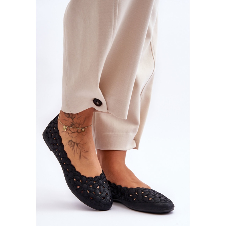 PE1 Ballerine traforate da donna Black Visionary nero 1