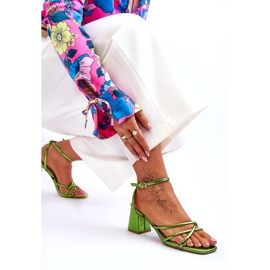 Sandali Felisa verde alla moda con tacco alto 5