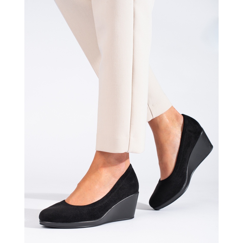 SHELOVET Pompe classiche a cuneo nero 1