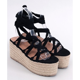 Espadrillas con plateau di Manon Black nero 1
