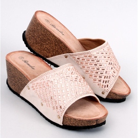 Sandali con zeppa Greco Albicocca beige 1